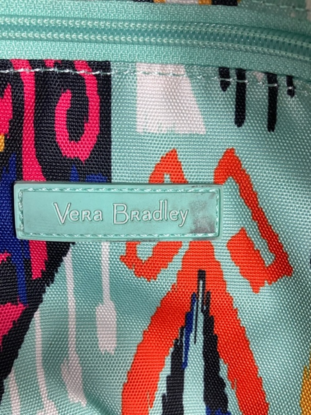 Vera Bradley Aqua Multi Ikat-Print Travel Duffel - Picture 2 of 9
